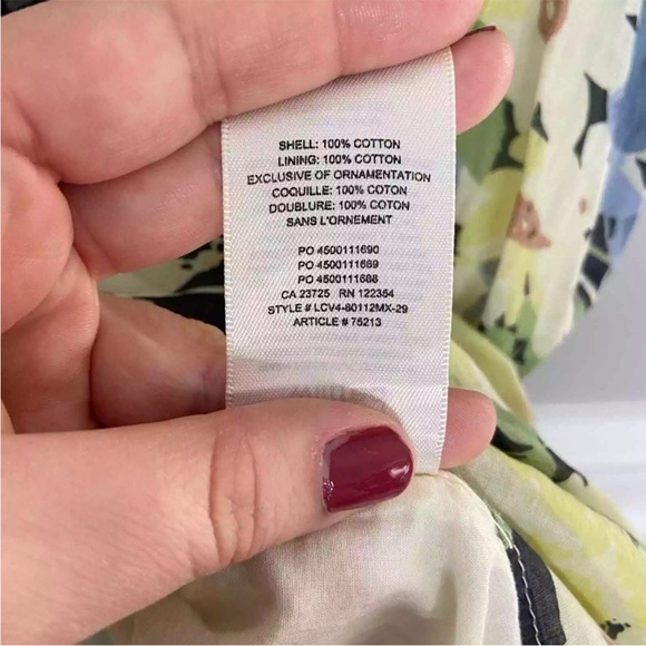 Aritzia Wilfred La Boheme Elia Floral Mini Dress Size Medium - Picture 4 of 5